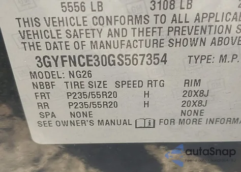 2016 Cadillac Srx Performance Collection z USA, uszkodzony, nr VIN 3GYFNCE30GS567354